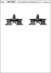 Zestaw montażowy klocków hamulcowych QUICK BRAKE 109-1692 94516920