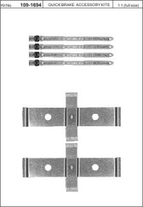 Zestaw do klocków hamulcowych QUICK BRAKE 109-1694 61694000