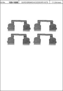 Zestaw do klocków hamulcowych QUICK BRAKE 109-1698 1698Q