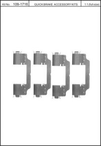 Zestaw montażowy klocków hamulcowych QUICK BRAKE 109-1716 1716Q