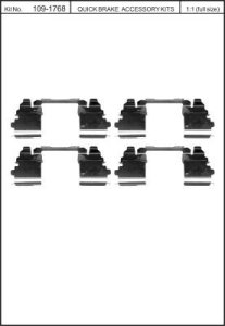 Zestaw klocków hamulcowych QUICK BRAKE 109-1768 7551768 (zestaw montażowy)
