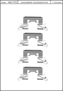 Zestaw do klocków hamulcowych QUICK BRAKE 109-1772 126099600