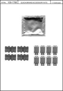 Zestaw montażowy klocków hamulcowych QUICK BRAKE 109-1788 16017770
