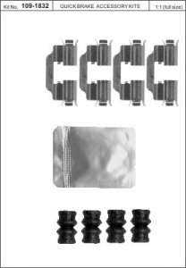 Zestaw montażowy klocków hamulcowych QUICK BRAKE 109-1832 1832Q