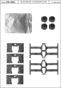 Zestaw montażowy klocków hamulcowych QUICK BRAKE 109-1863 45011180000