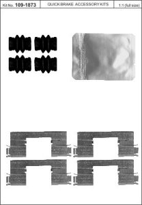 Zestaw montażowy klocków hamulcowych QUICK BRAKE 109-1873 1873Q