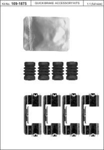 Zestaw montażowy klocków hamulcowych QUICK BRAKE 109-1875 1875Q