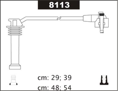 Przewody wysokiego napięcia komplet SENTECH 8113 641