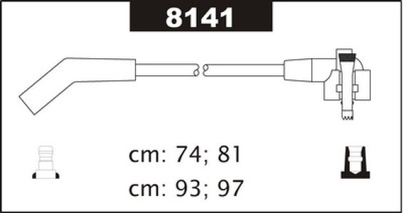 Przewody wysokiego napięcia komplet SENTECH 8141 639