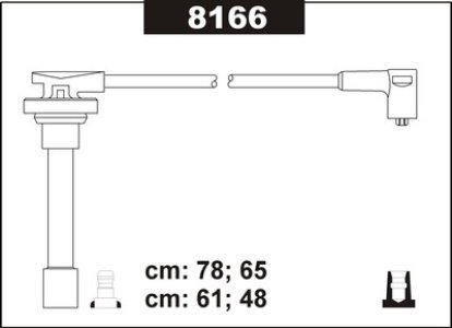 Przewody wysokiego napięcia komplet SENTECH 8166 