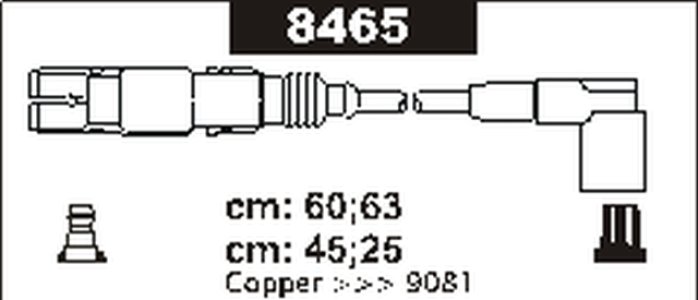 Przewody wysokiego napięcia komplet SENTECH 8465 986356346