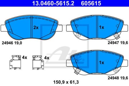 Klocki hamulcowe ATE 13.0460-5615 0446505260
