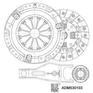Zestaw sprzęgła BLUE PRINT ADM530103 Z60116410