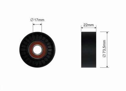 Rolka napinacza CAFFARO 413-00 07K145172C