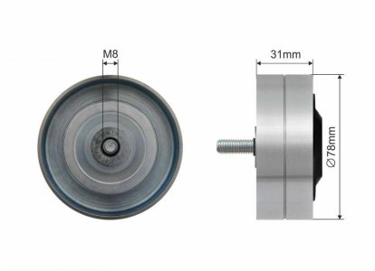 Rolka prowadząca CAFFARO 500277 077109244F