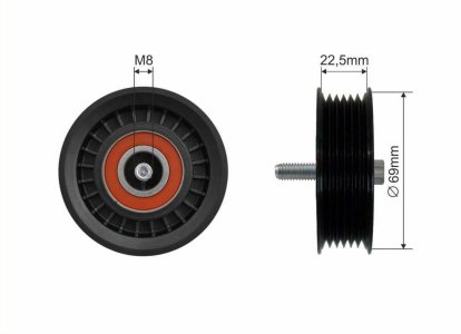 Rolka prowadząca CAFFARO 500279 2762020119