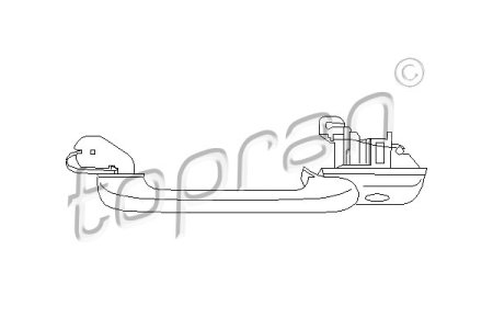 Klamka drzwi przednich TOPRAN 108 516 1H0837207C