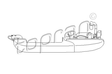 Klamka drzwi tylnych TOPRAN 108 480 3A0839205A