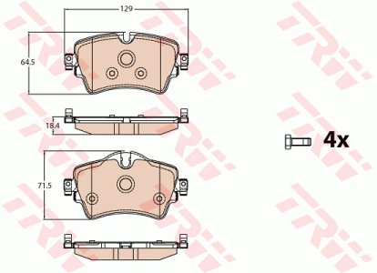 Klocki hamulcowe TRW GDB2087 34116860017