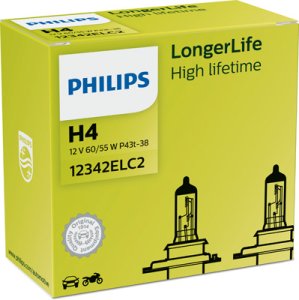 ŻARÓWKA H4 60/55W LONG LIFE OPAKOWANIE 2 SZTUKI