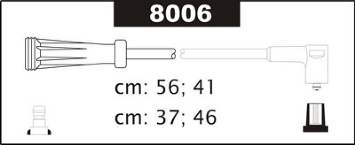 Przewody wysokiego napięcia komplet SENTECH 8006 8185