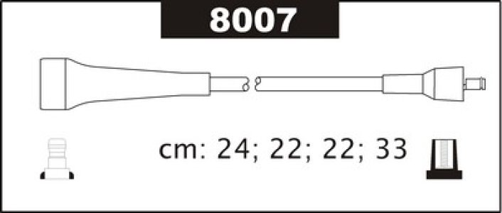 Przewody wysokiego napięcia komplet SENTECH 8007 7700106221
