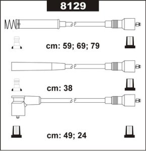 Przewody wysokiego napięcia komplet SENTECH 8129 