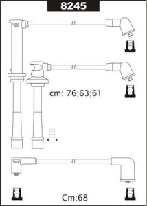 Przewody wysokiego napięcia komplet SENTECH 8245 