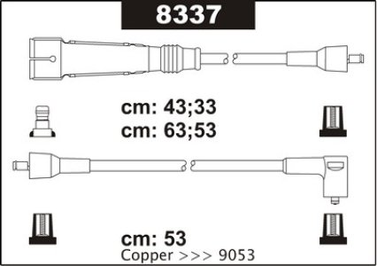 Przewody wysokiego napięcia komplet SENTECH 8337 0946