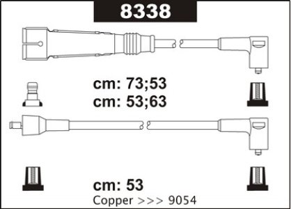 Przewody wysokiego napięcia komplet SENTECH 8338 ABM48