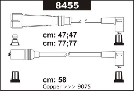 Przewody wysokiego napięcia komplet SENTECH 8455 