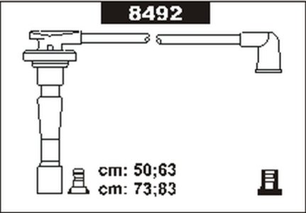 Przewody wysokiego napięcia komplet SENTECH 8492 