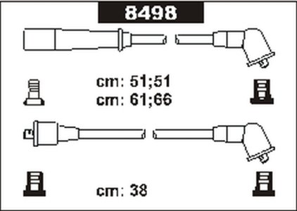 Przewody wysokiego napięcia komplet SENTECH 8498 