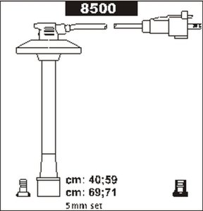 Przewody wysokiego napięcia komplet SENTECH 8500 