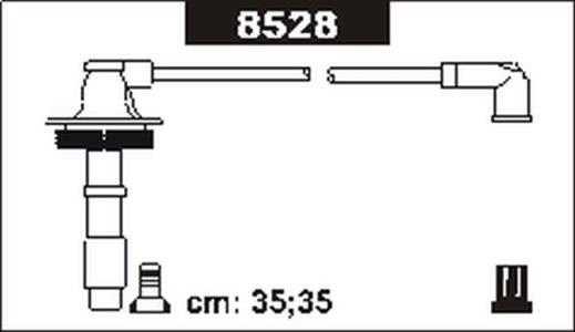 Przewody wysokiego napięcia komplet SENTECH 8528 