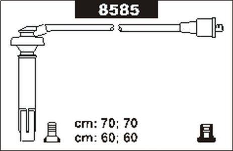 Przewody wysokiego napięcia komplet SENTECH 8585 