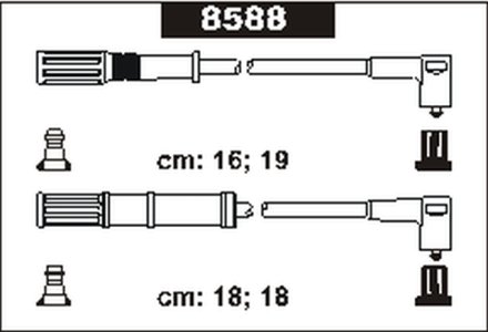 Przewody wysokiego napięcia komplet SENTECH 8588 