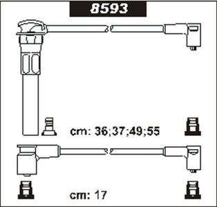 Przewody wysokiego napięcia komplet SENTECH 8593 