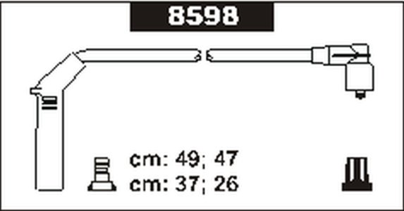 Przewody wysokiego napięcia komplet SENTECH 8598 