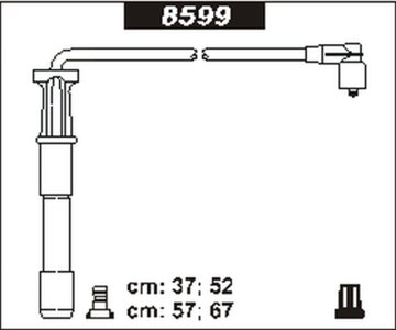 Przewody wysokiego napięcia komplet SENTECH 8599 