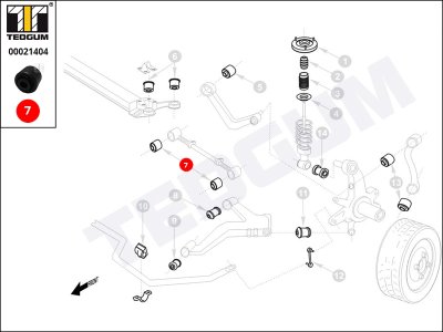 Silentblok wahacza TEDGUM 00021404 