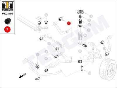 Silentblok wahacza TEDGUM 00021406 