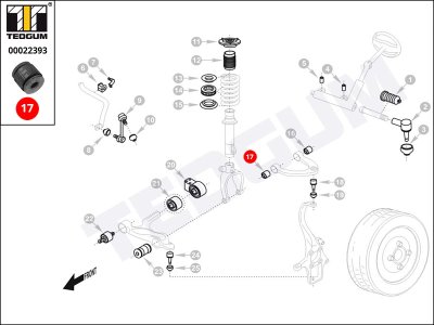 Silentblok wahacza TEDGUM 00022393 50704947