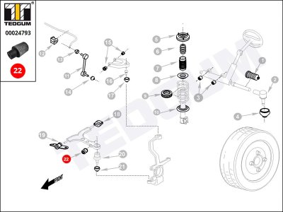 Silentblok wahacza TEDGUM 00024793 