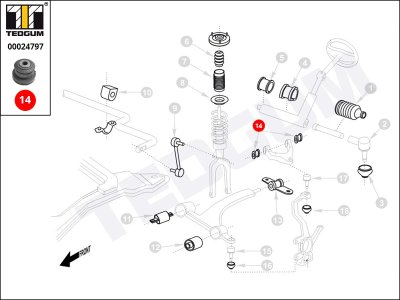 Silentblok wahacza TEDGUM 00024797 