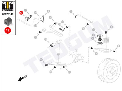 Poduszka stabilizatora TEDGUM 00025149 46555183