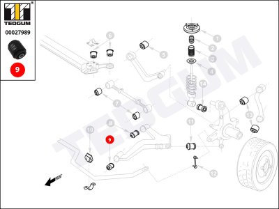 Silentblok wahacza TEDGUM 00027989 