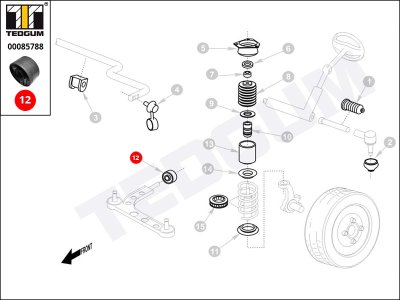 Silentblok wahacza TEDGUM 00085788 31129058814