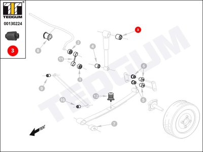 Tuleja amortyzatora TEDGUM 00130224 