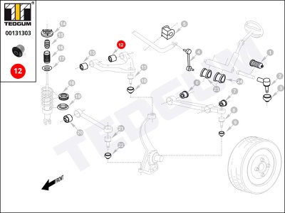 Silentblok wahacza TEDGUM 00131303 4782665AB